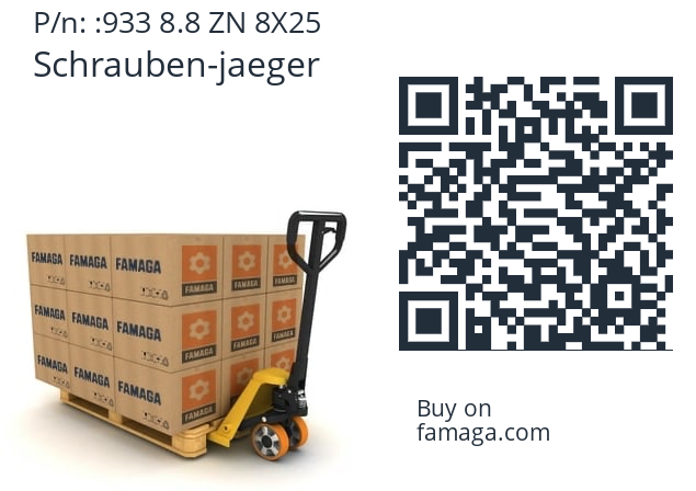   Schrauben-jaeger 933 8.8 ZN 8X25