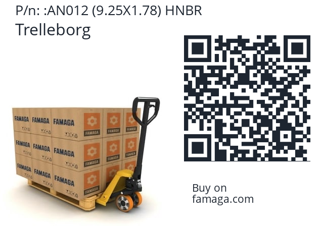   Trelleborg AN012 (9.25X1.78) HNBR