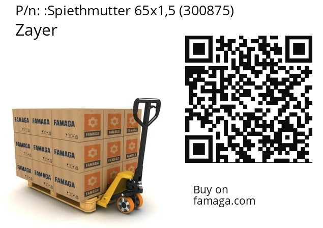   Zayer Spiethmutter 65x1,5 (300875)